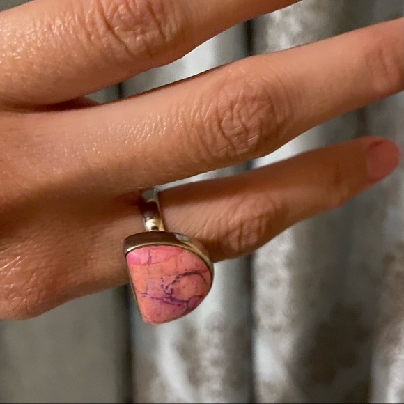 Asymmetrical SS ring/Pink Sugilite Gem! - Picture 3 of 15